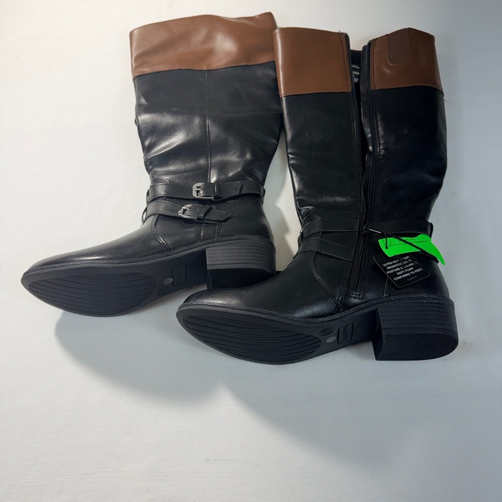 Stylish Black and Brown Women's Boots Womens 7 1/2